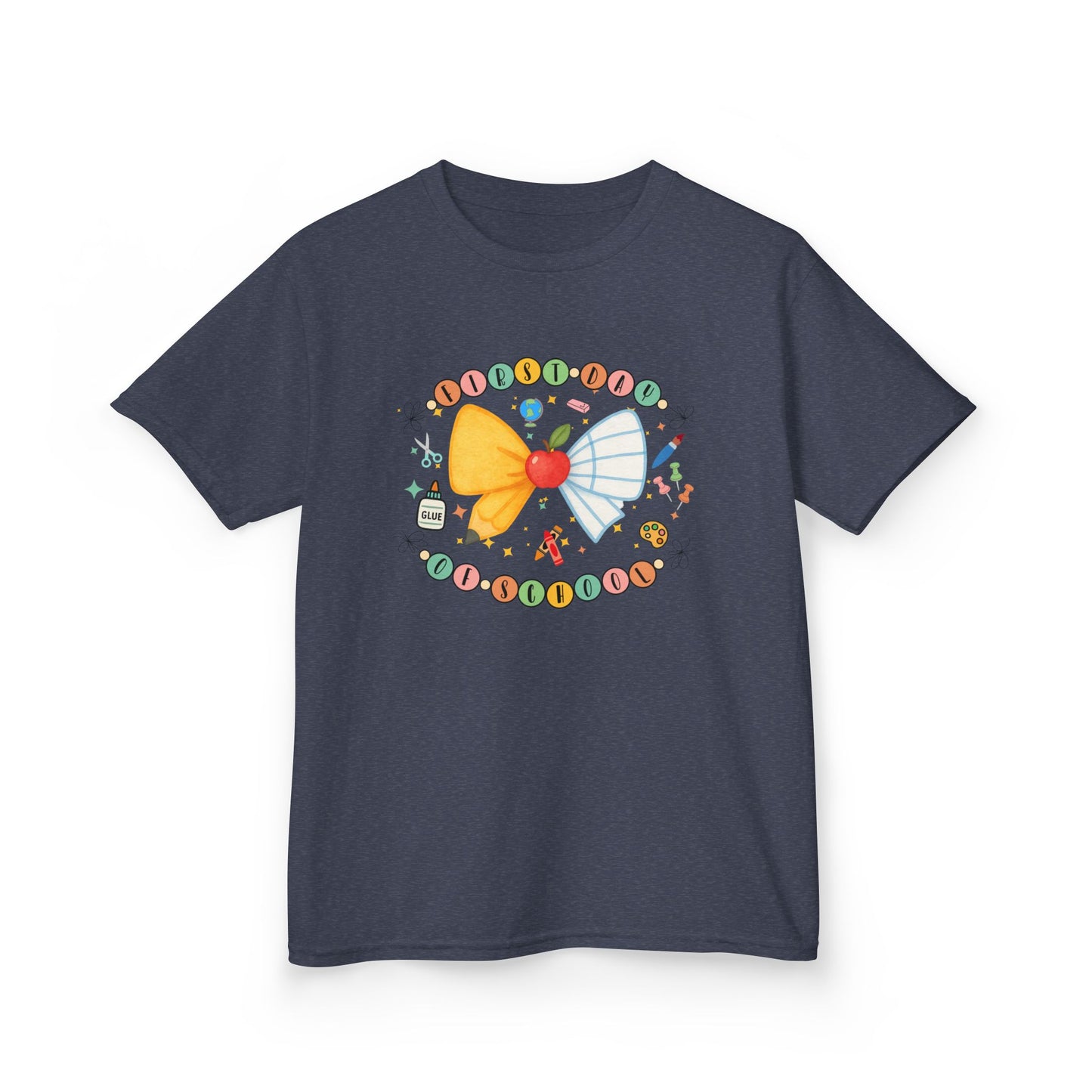 Cute Pencil Bow & Friendship Bracelet Design for Kids Back to School Tee | First day of School