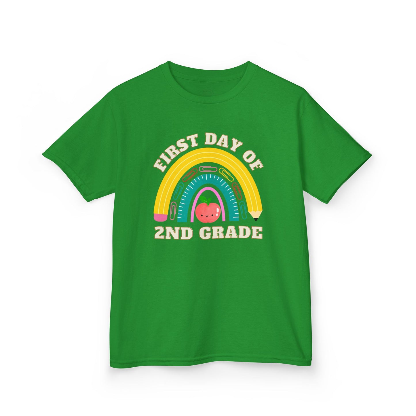 Rainbow Apple Design | Custom Grade Tee for Kids | Back to School | First day of School