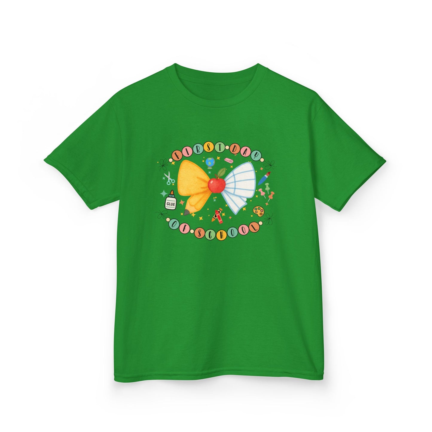 Cute Pencil Bow & Friendship Bracelet Design for Kids Back to School Tee | First day of School
