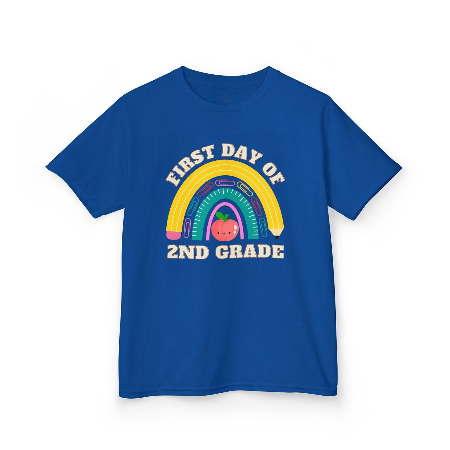 Rainbow Apple Design | Custom Grade Tee for Kids | Back to School | First day of School