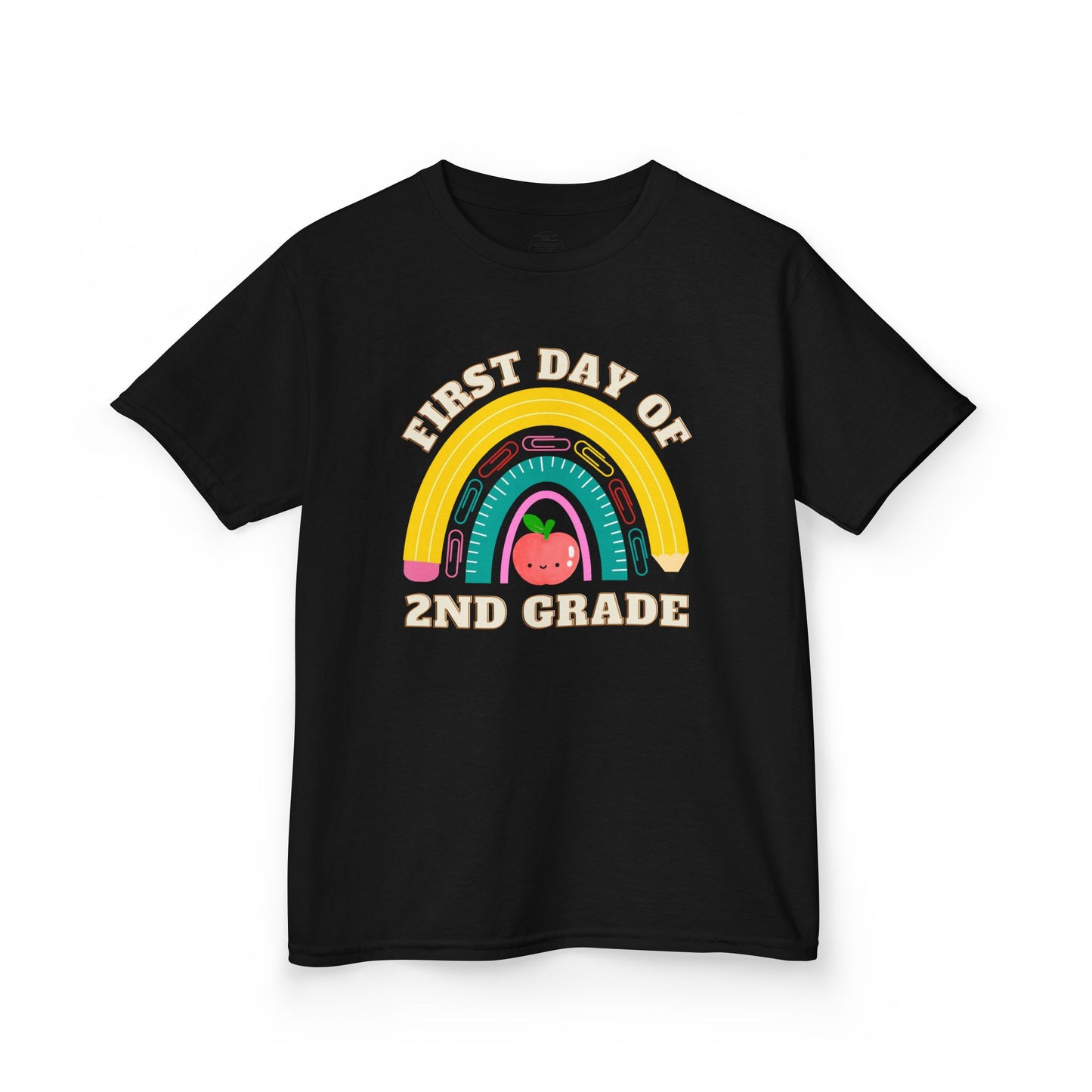 Rainbow Apple Design | Custom Grade Tee for Kids | Back to School | First day of School