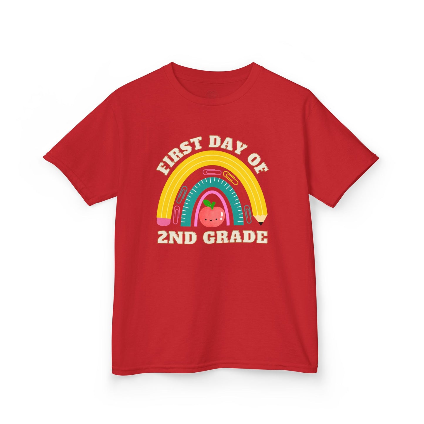 Rainbow Apple Design | Custom Grade Tee for Kids | Back to School | First day of School