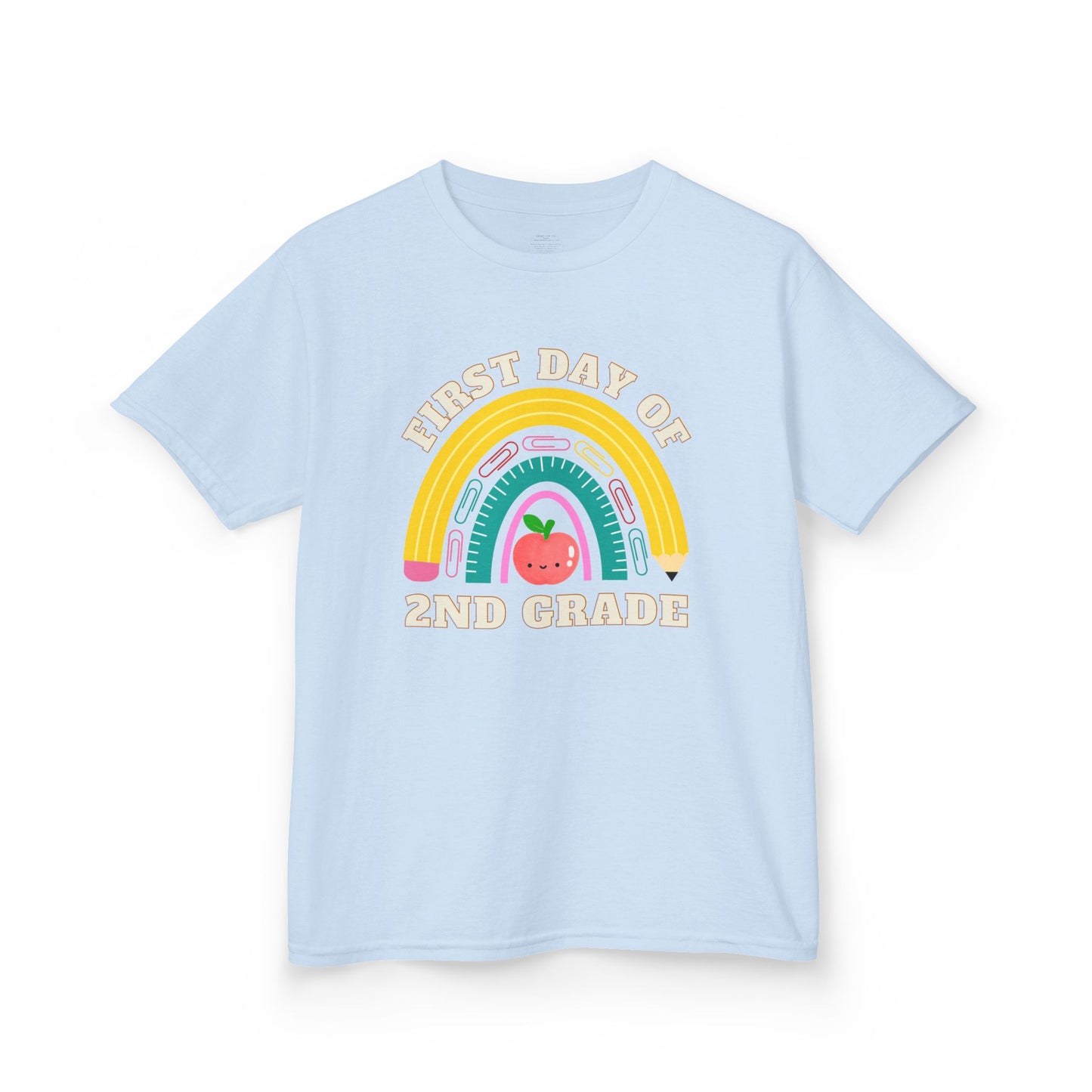 Rainbow Apple Design | Custom Grade Tee for Kids | Back to School | First day of School