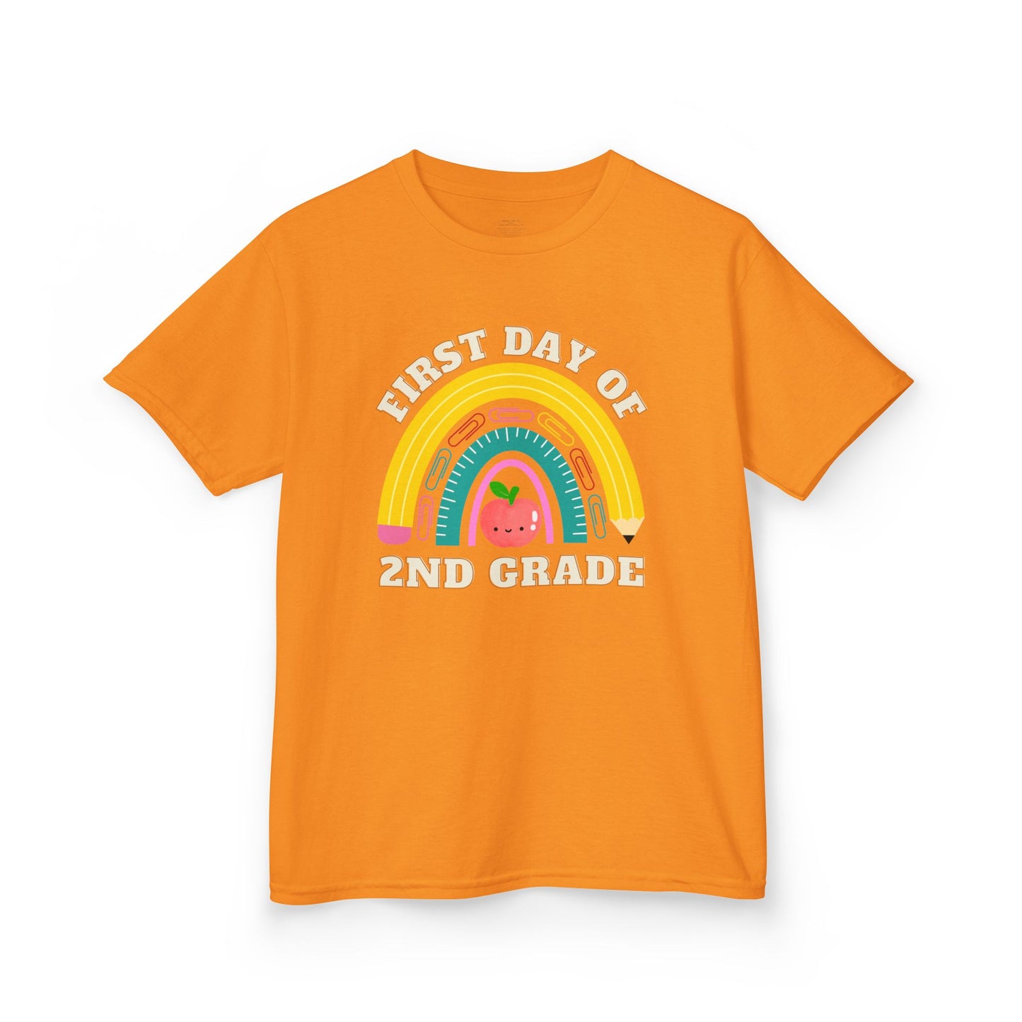 Rainbow Apple Design | Custom Grade Tee for Kids | Back to School | First day of School