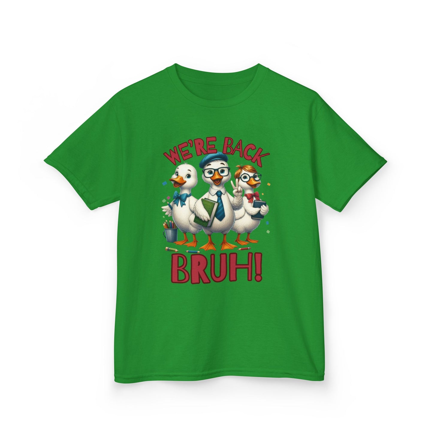Funny “We’re Back BRUH!” Duck Back to School Kids Shirt
