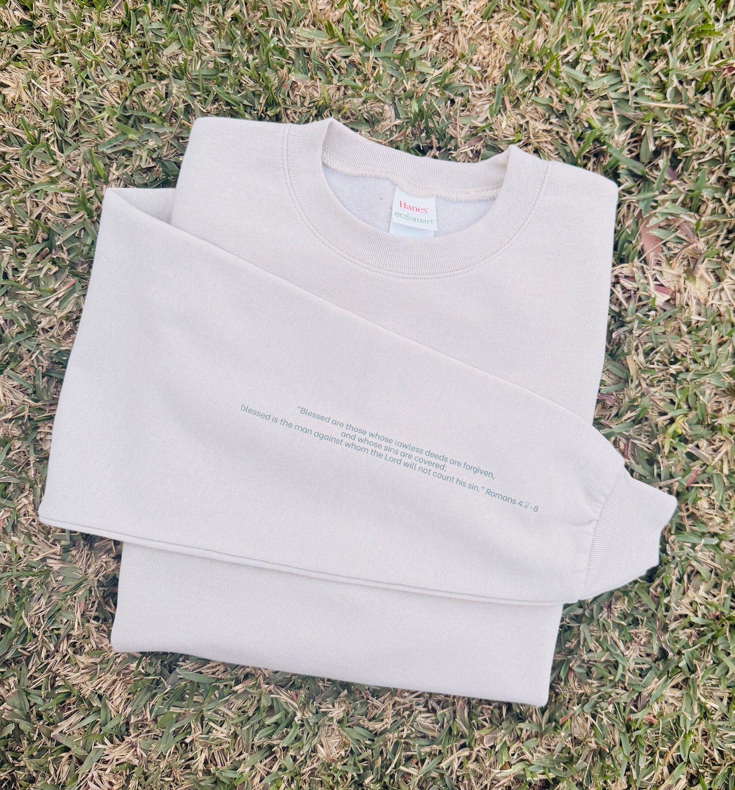 "Not Lucky; Blessed" Light Weight CrewNeck Sweater (BLOCK LETTER STYLE)