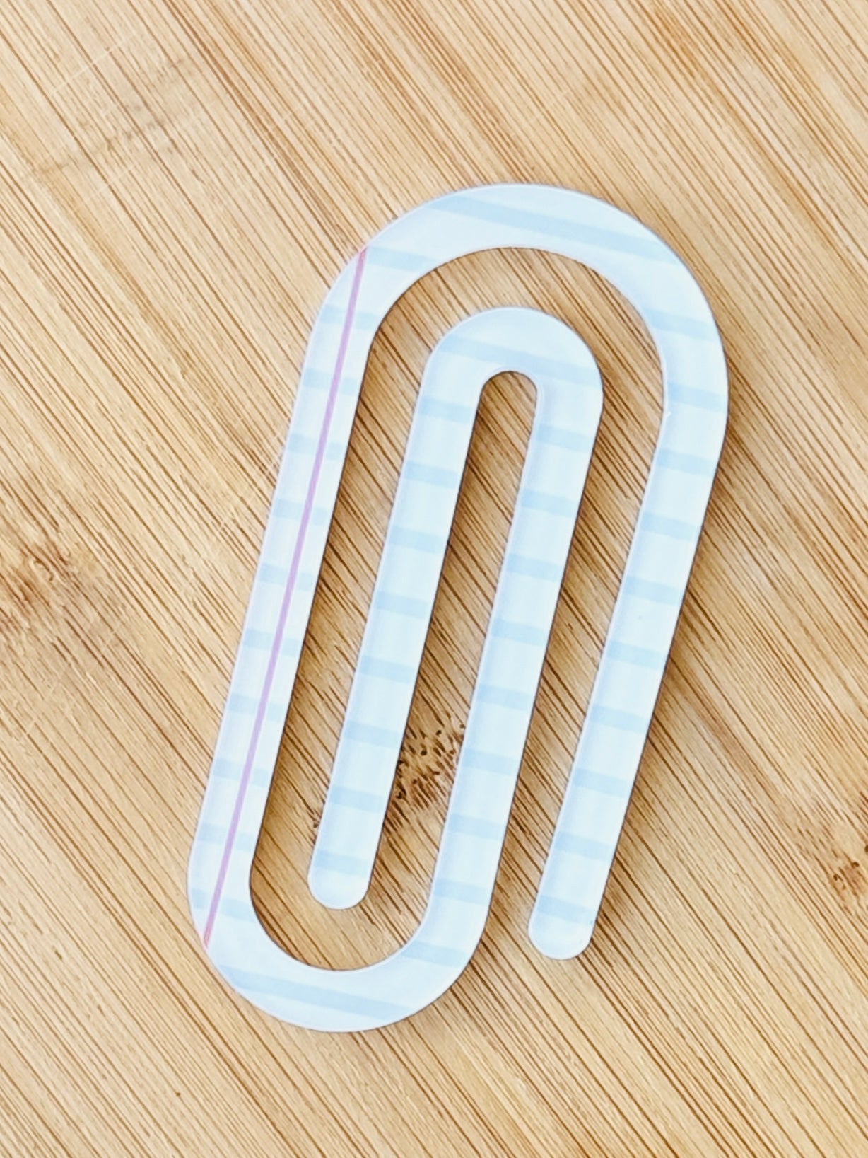 Acrylic Jumbo Paper Clip Bookmarks- Pencil, Composition Book & Ruled Paper Designs