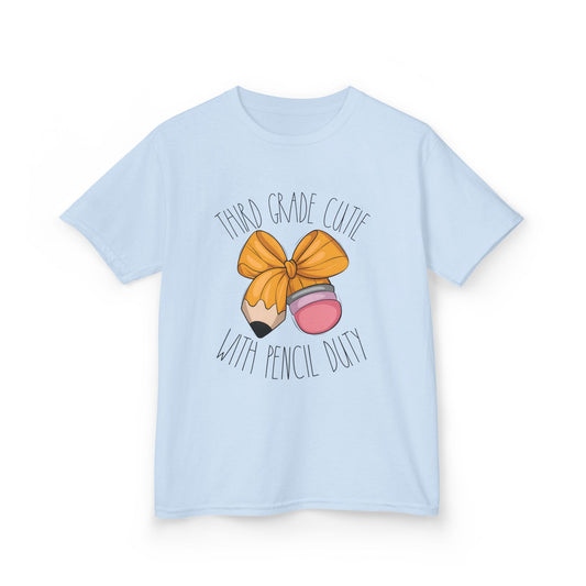 Cutie with Pencil Duty Shirt – Kids Back to School Tee
