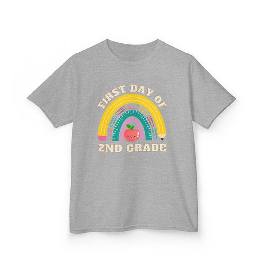 Rainbow Apple Design | Custom Grade Tee for Kids | Back to School | First day of School