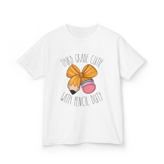 Cutie with Pencil Duty Shirt – Kids Back to School Tee