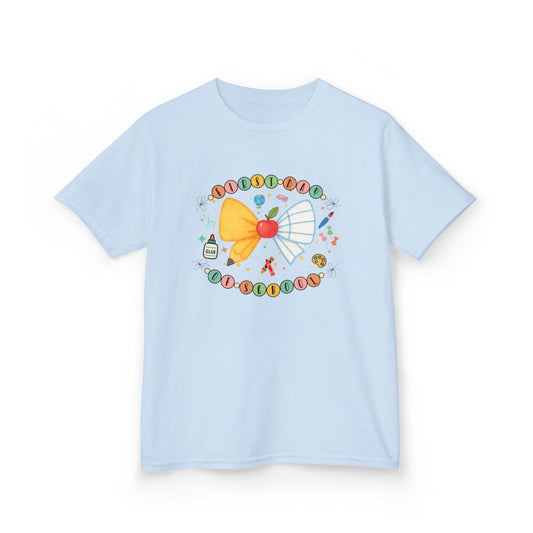 Cute Pencil Bow & Friendship Bracelet Design for Kids Back to School Tee | First day of School